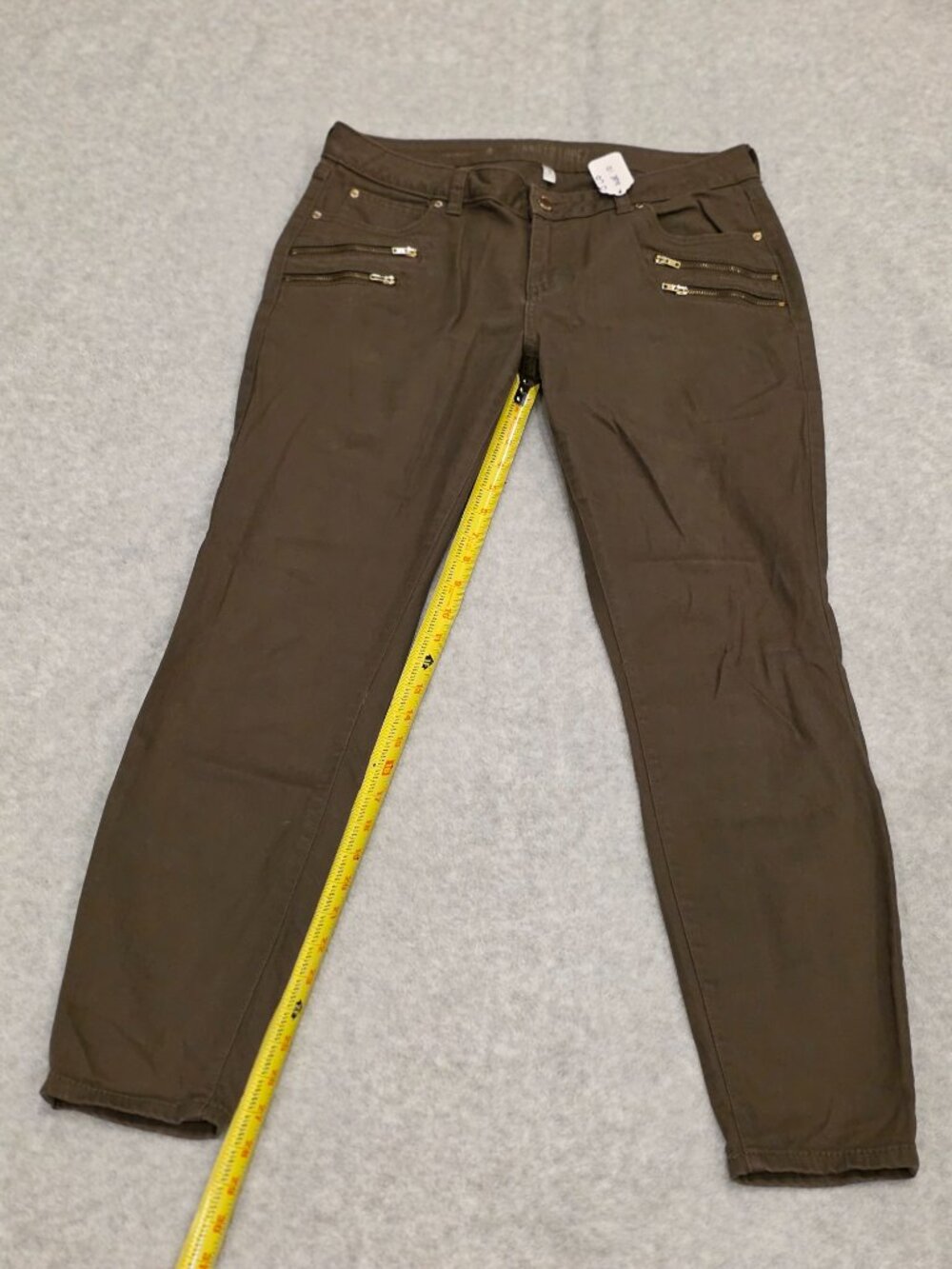 Jennifer Lopez Olive Green Skinny Jeans